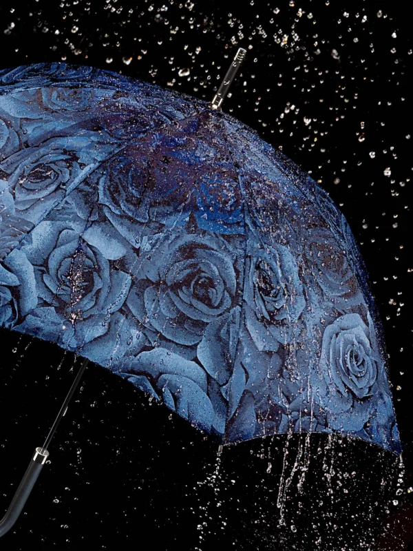 Diamond Collection The Princess Navy Rose - Fulton Umbrellas