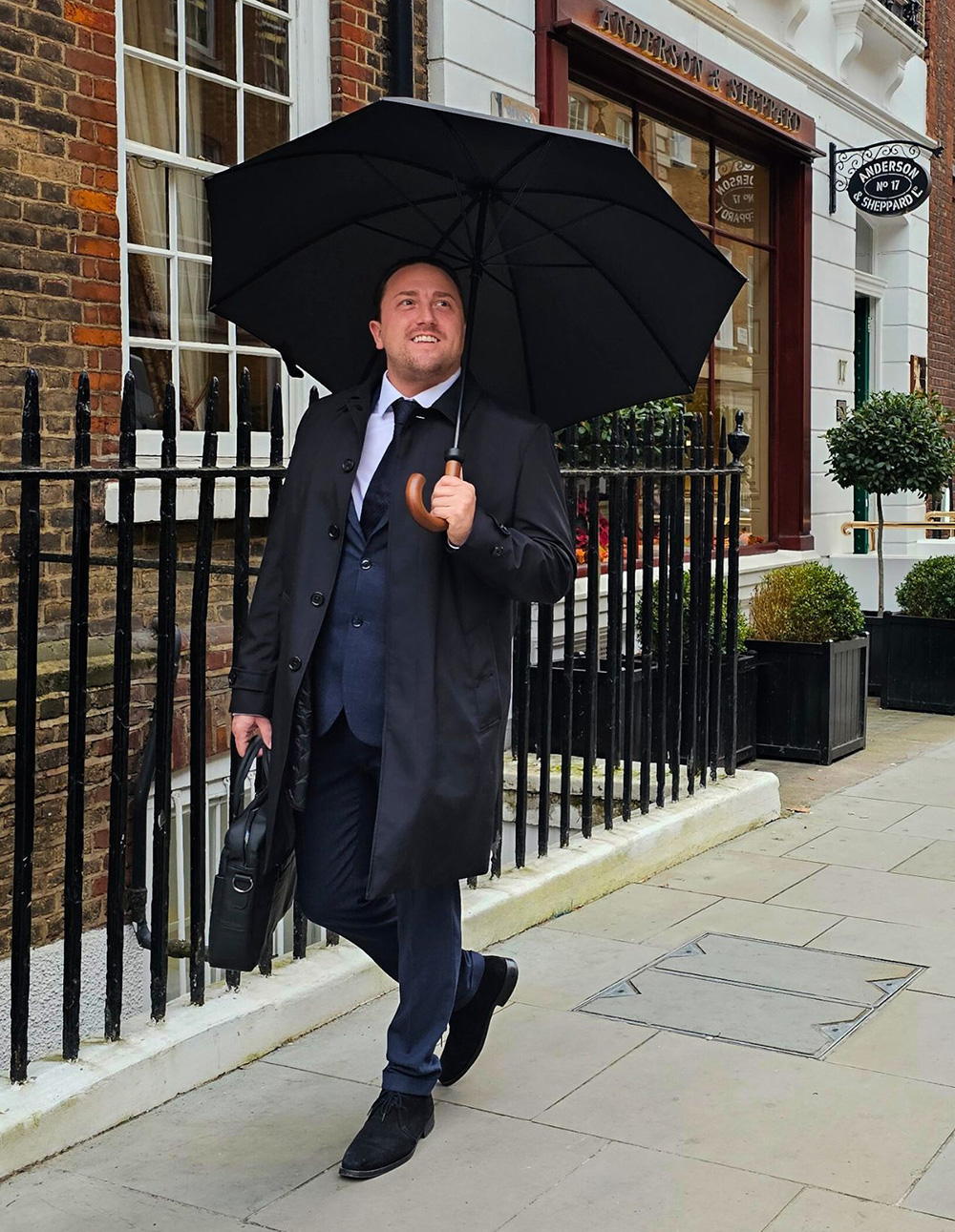 Parapluie de marche manuel pour hommes