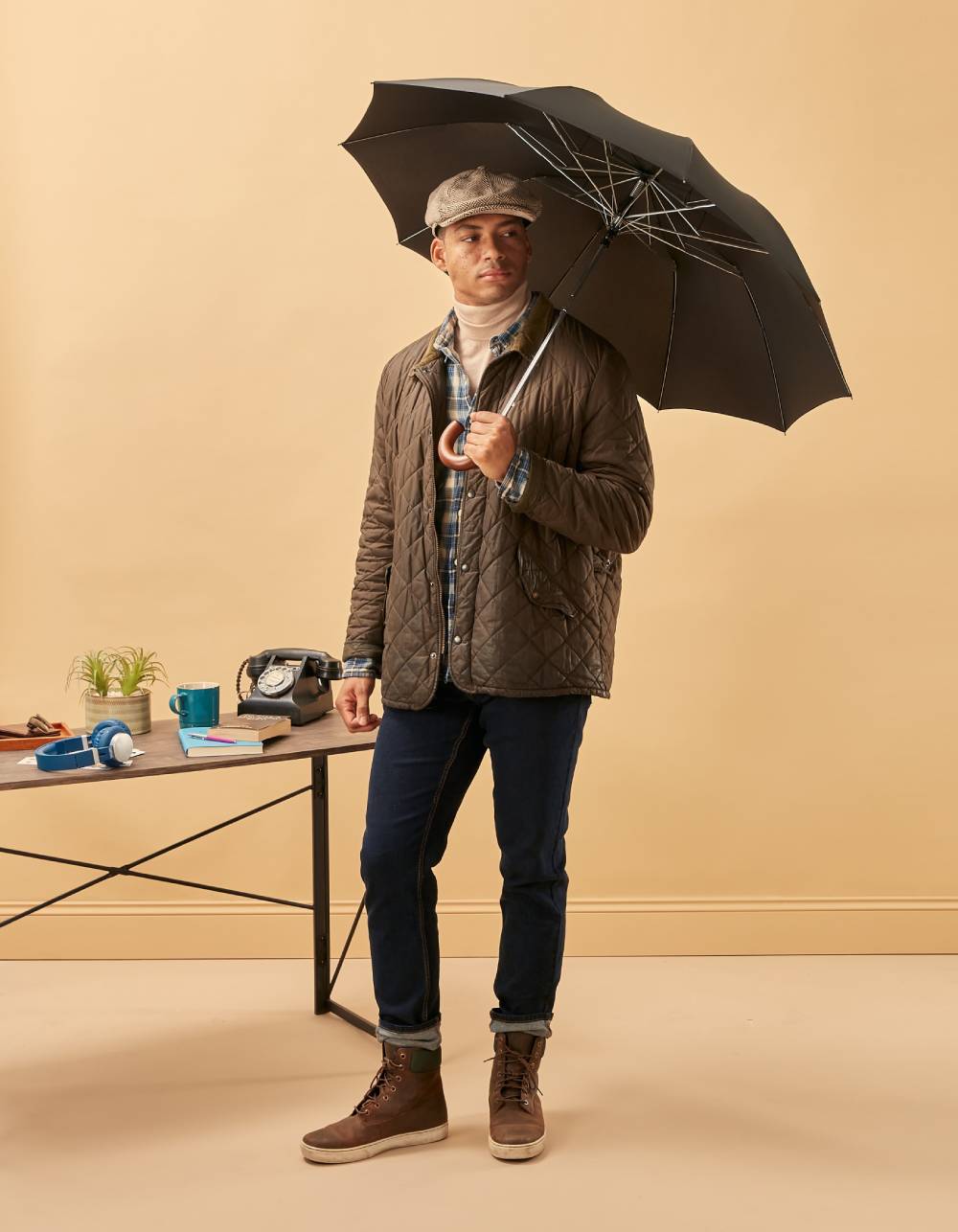 Parapluie pliable automatique pour homme
